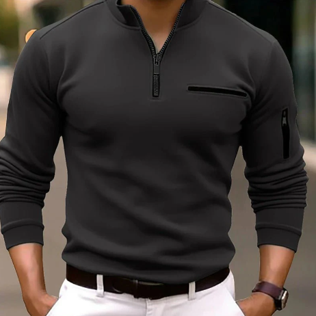 Patrick - Elegante Polo mit halbem Reißverschluss