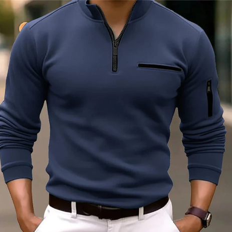 Patrick - Elegante Polo mit halbem Reißverschluss