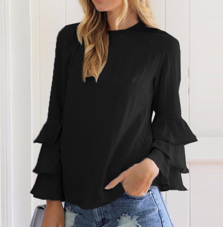 Anya – Weiches Shirt mit Fließendem Rundhalsausschnitt