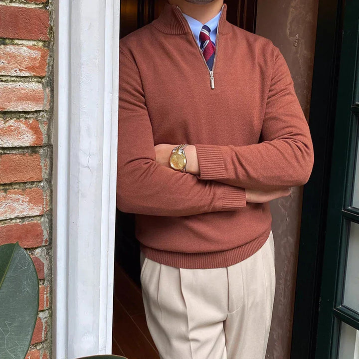 Orion - Herrenpullover mit Halbreißverschluss Elegant