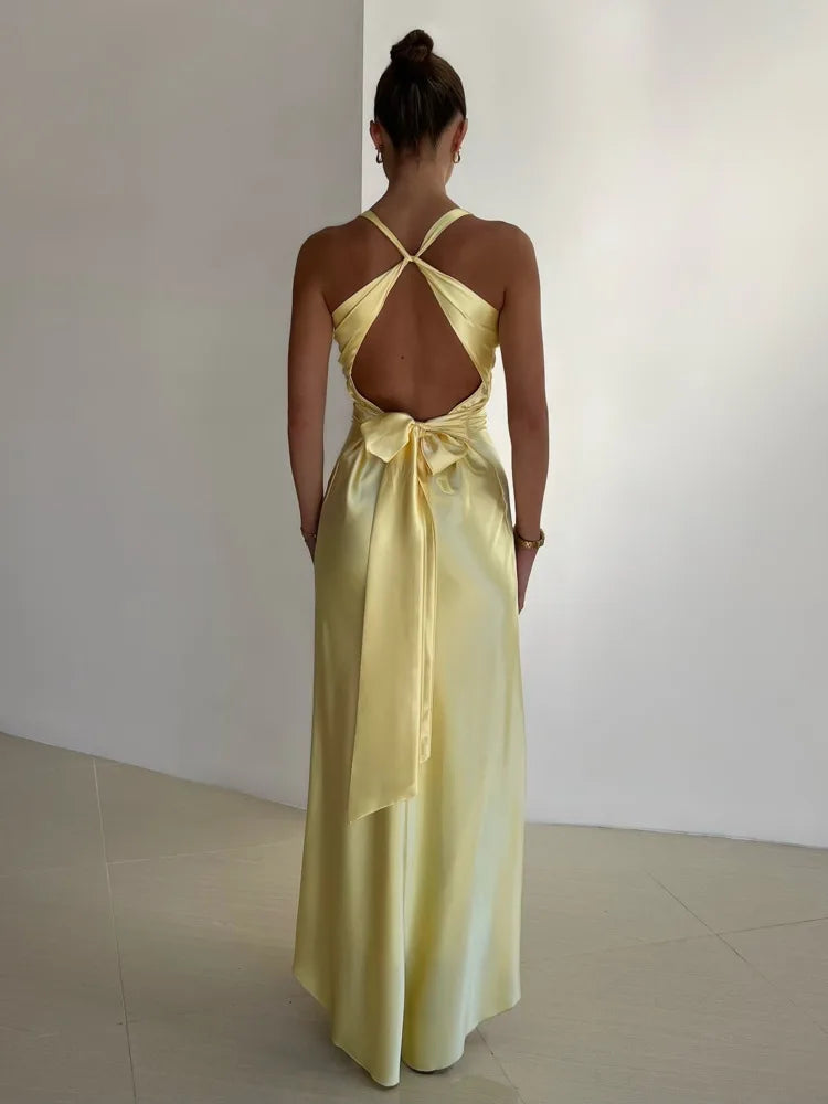 Kaela - Ärmelloses Maxikleid mit V-Ausschnitt