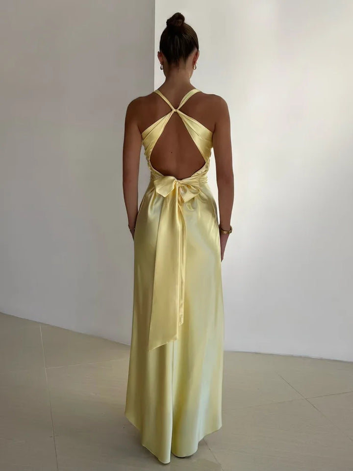 Kaela - Ärmelloses Maxikleid mit V-Ausschnitt