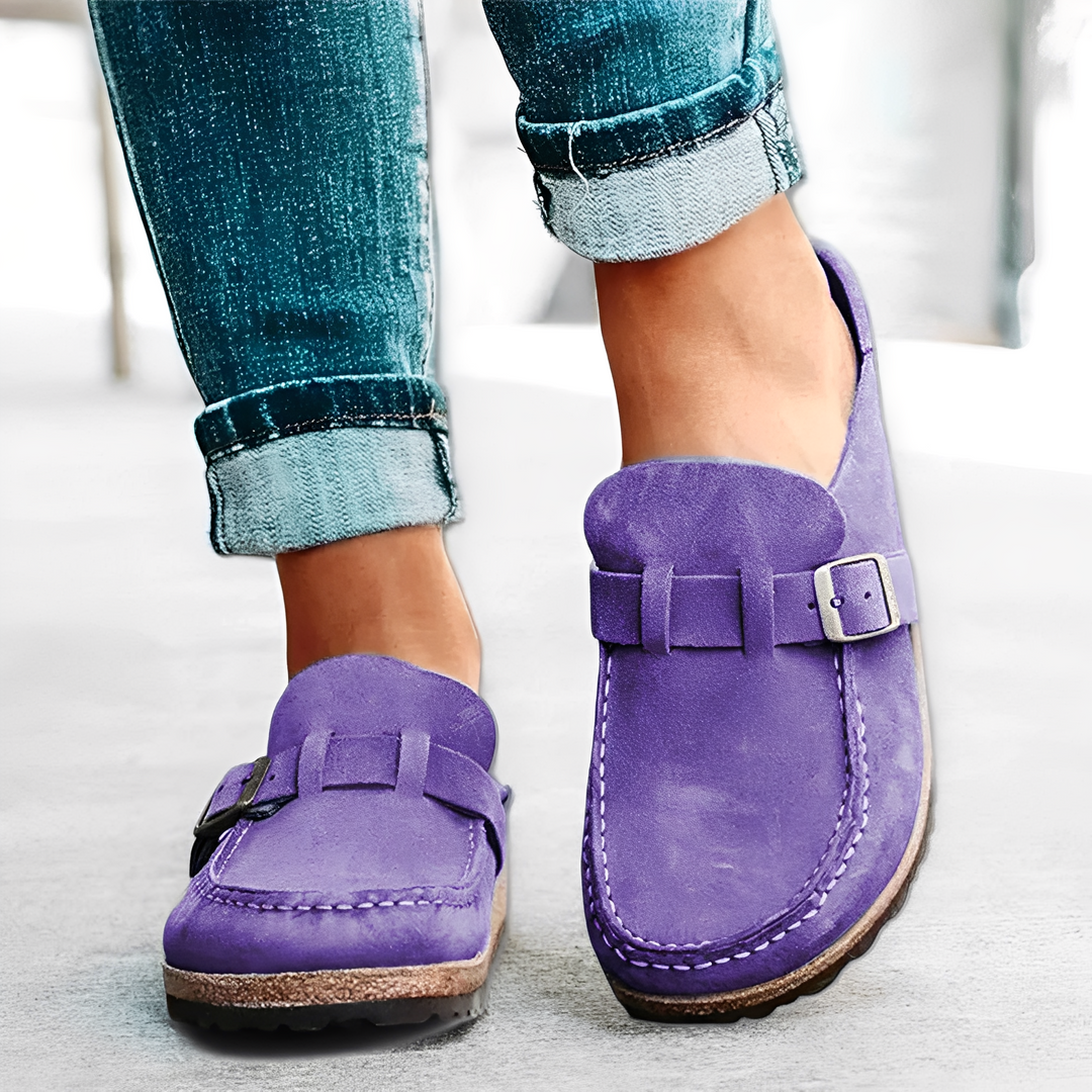 Briana - Frauen Slip-On Sandalen mit Schnalle und Bequemlichkeit