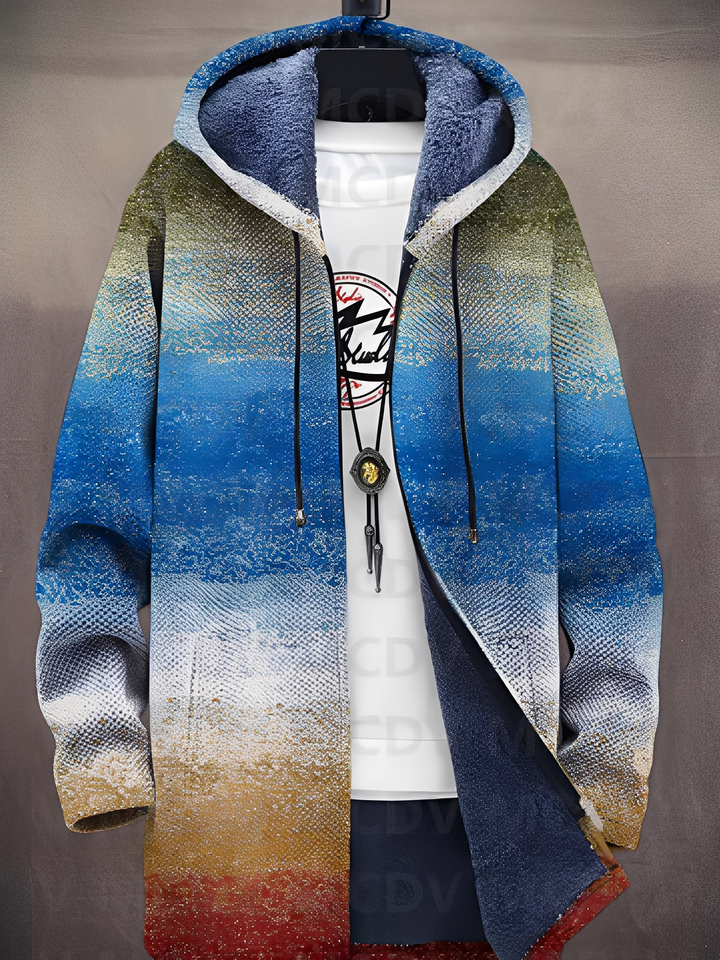Trenton - Trendige bedruckte Herrenjacke mit Kapuze