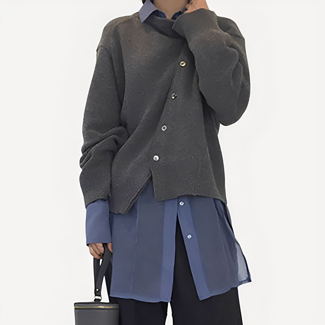 Susanne - Modische und bequeme Überzieh-Strickjacke