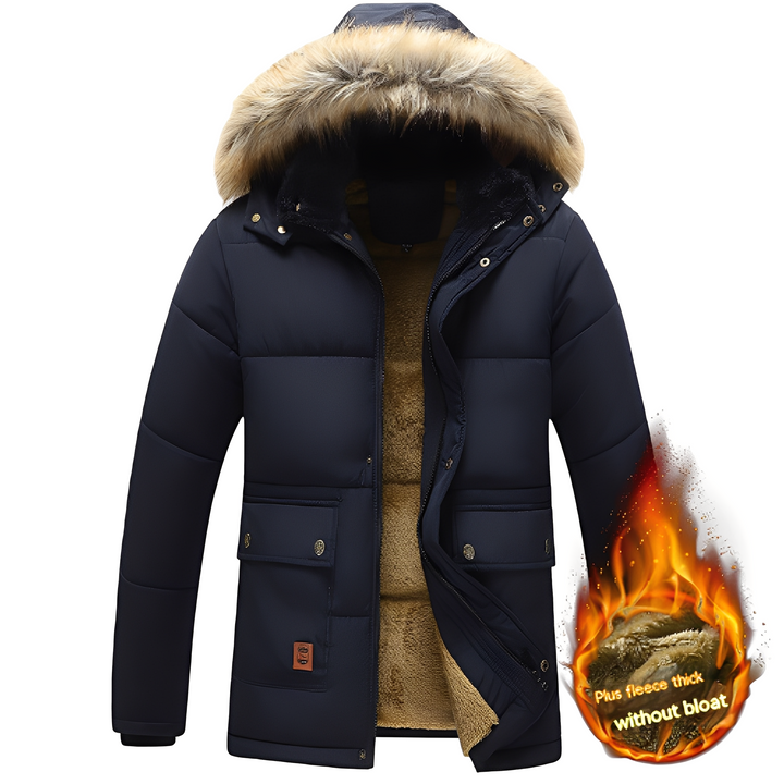 Crispian - Wärmerer Parka-Mantel mit abnehmbarer Kapuze für Männer