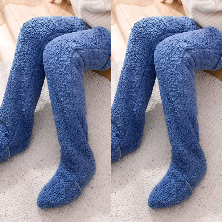 Camellia - Warme, überkniehohe Wintersocken für Damen