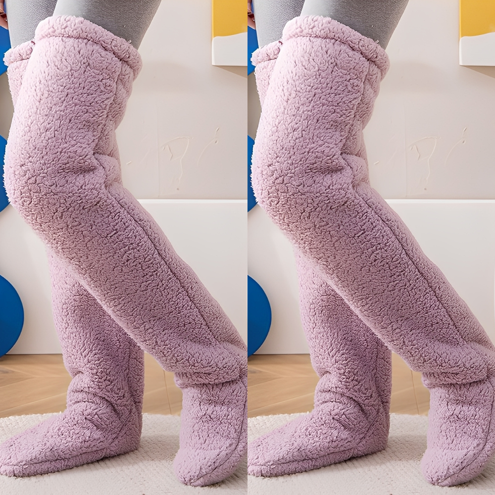 Camellia - Warme, überkniehohe Wintersocken für Damen