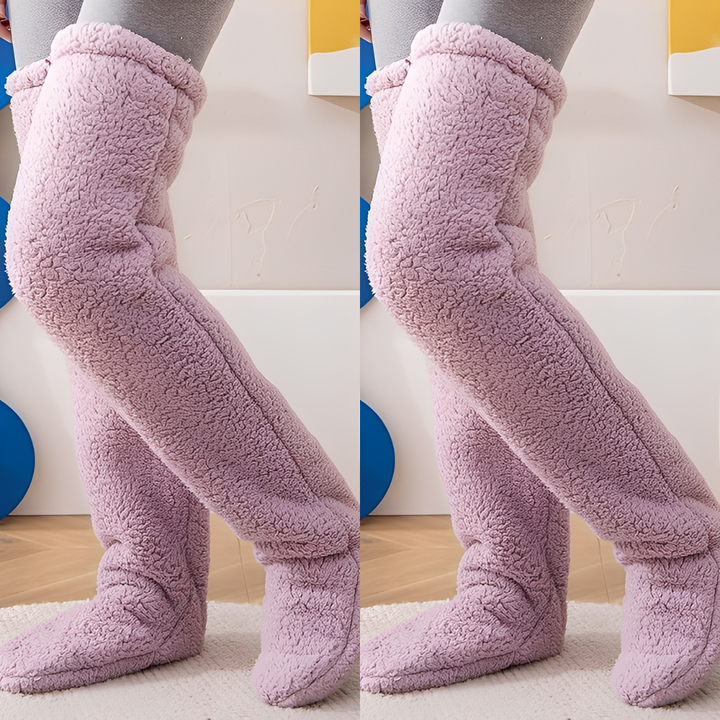 Camellia - Warme, überkniehohe Wintersocken für Damen