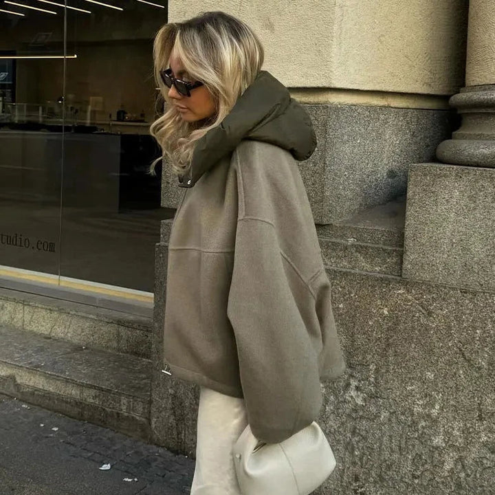 Kyra | Jacke mit Kapuze aus Wolle für Frauen