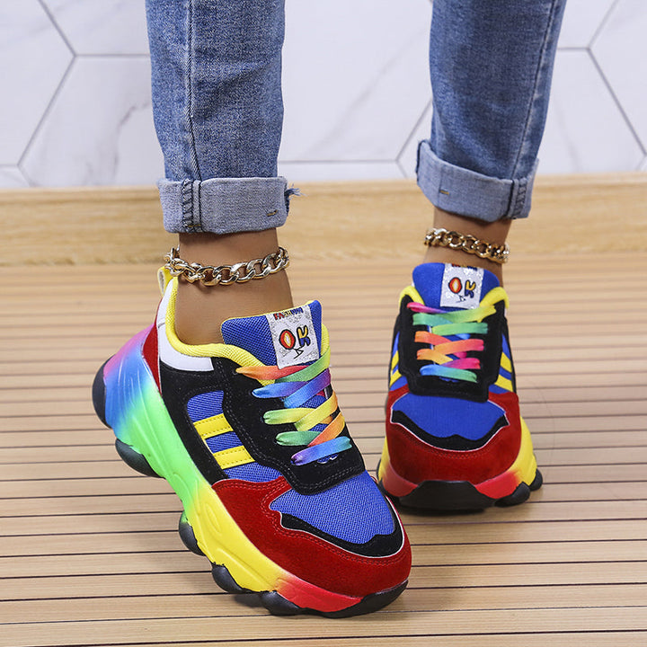 Jolie - Farbenfrohe Damen-Sneaker mit Plateau-Sohle