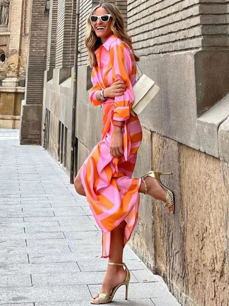 Arkisha - Frauen-Wickelkleid Midi Schick
