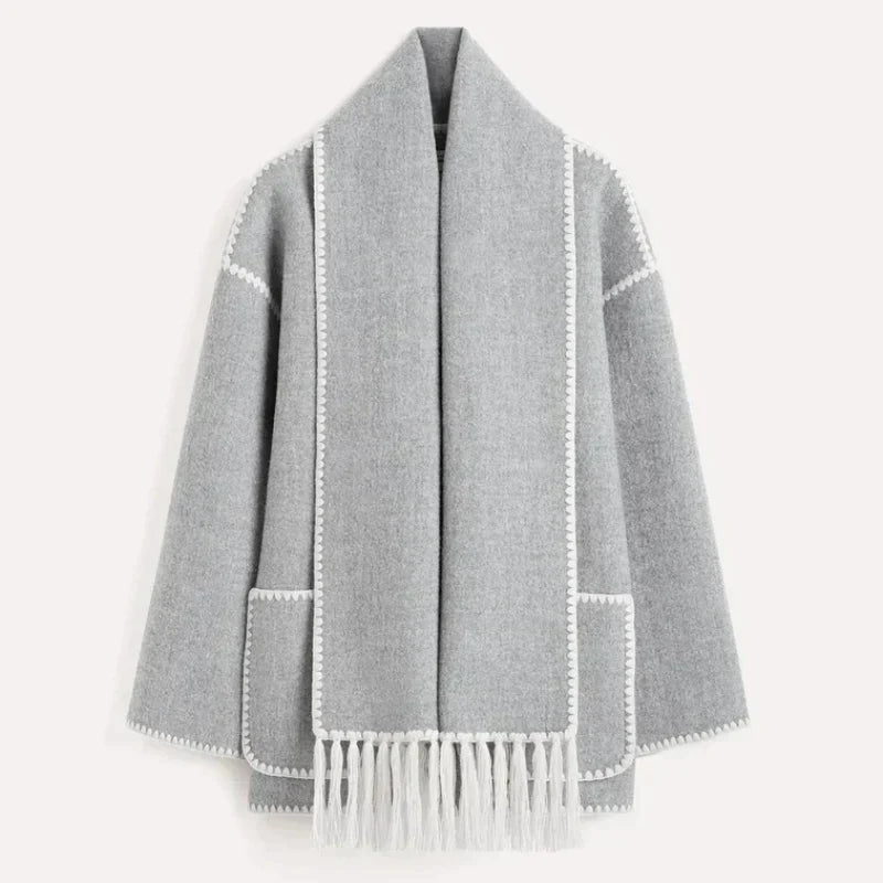 Sofie – Wollmix-Mantel mit Schal