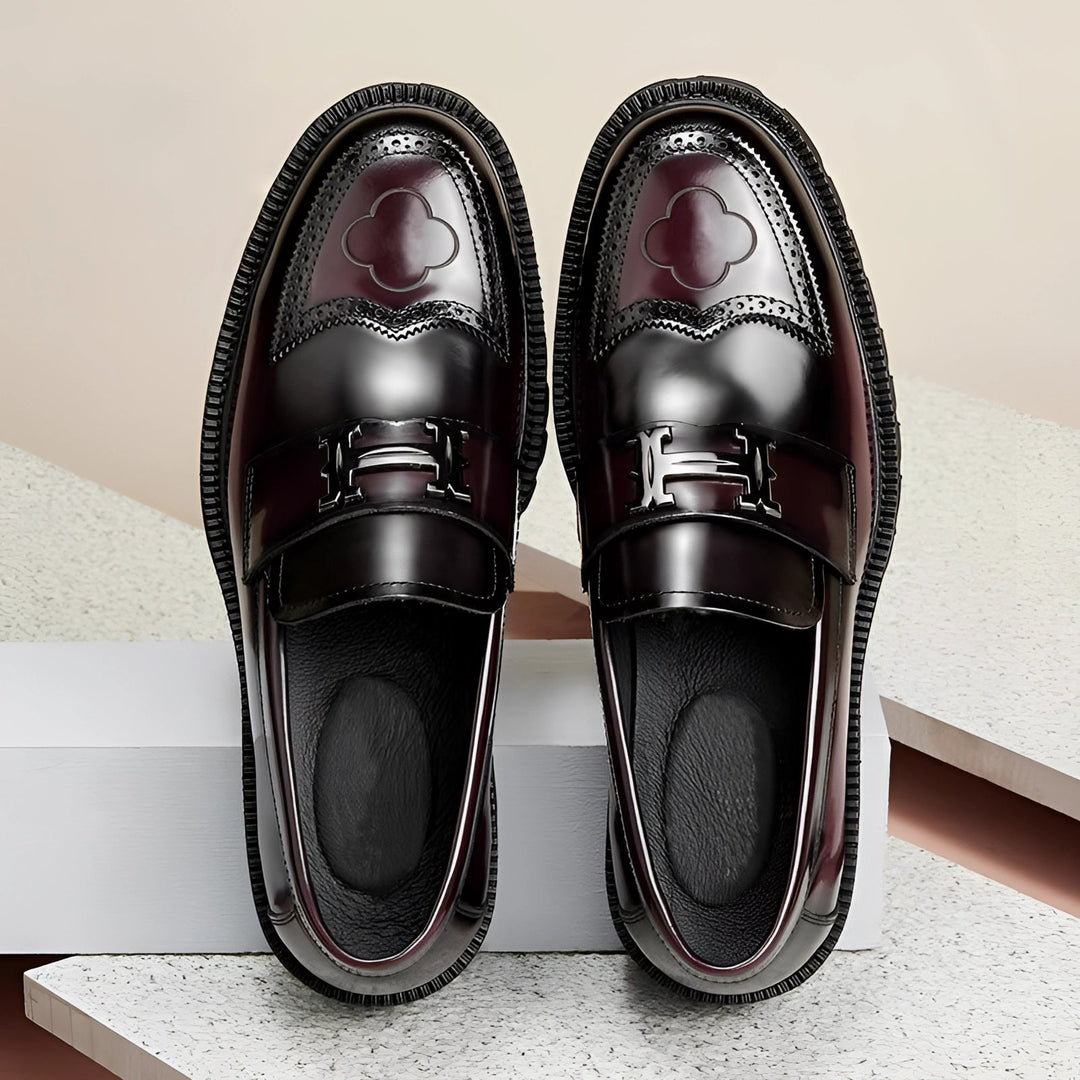 Marc – Bordeaux Lederloafer mit dicker Sohle
