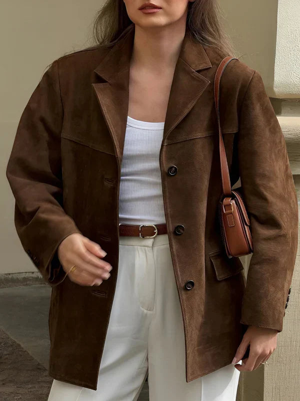 Geniah – Blazer aus Luxus-Kunst-Wildleder