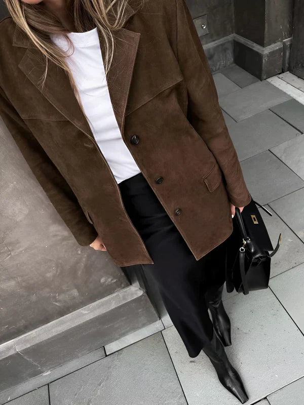 Geniah – Blazer aus Luxus-Kunst-Wildleder