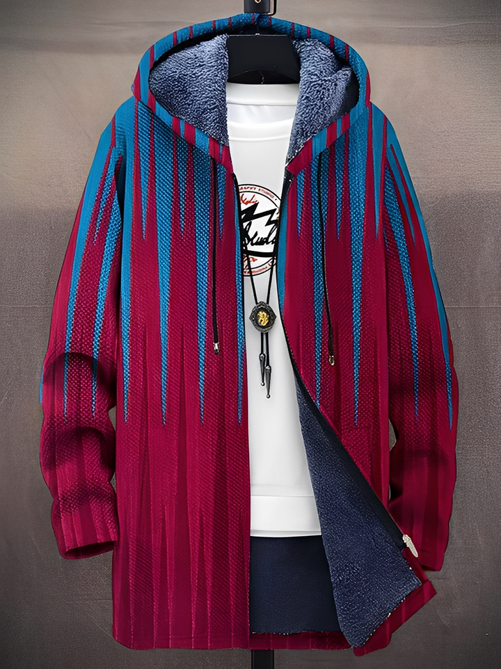 Trenton - Trendige bedruckte Herrenjacke mit Kapuze