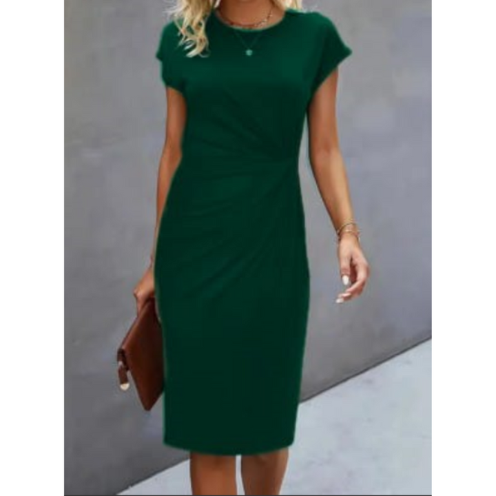 Miranda - Schickes Damen Kurzarm-Midikleid