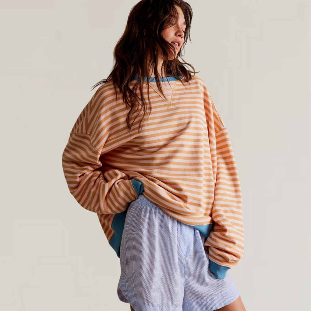 Margie - Oversize Strickpullover mit Streifen