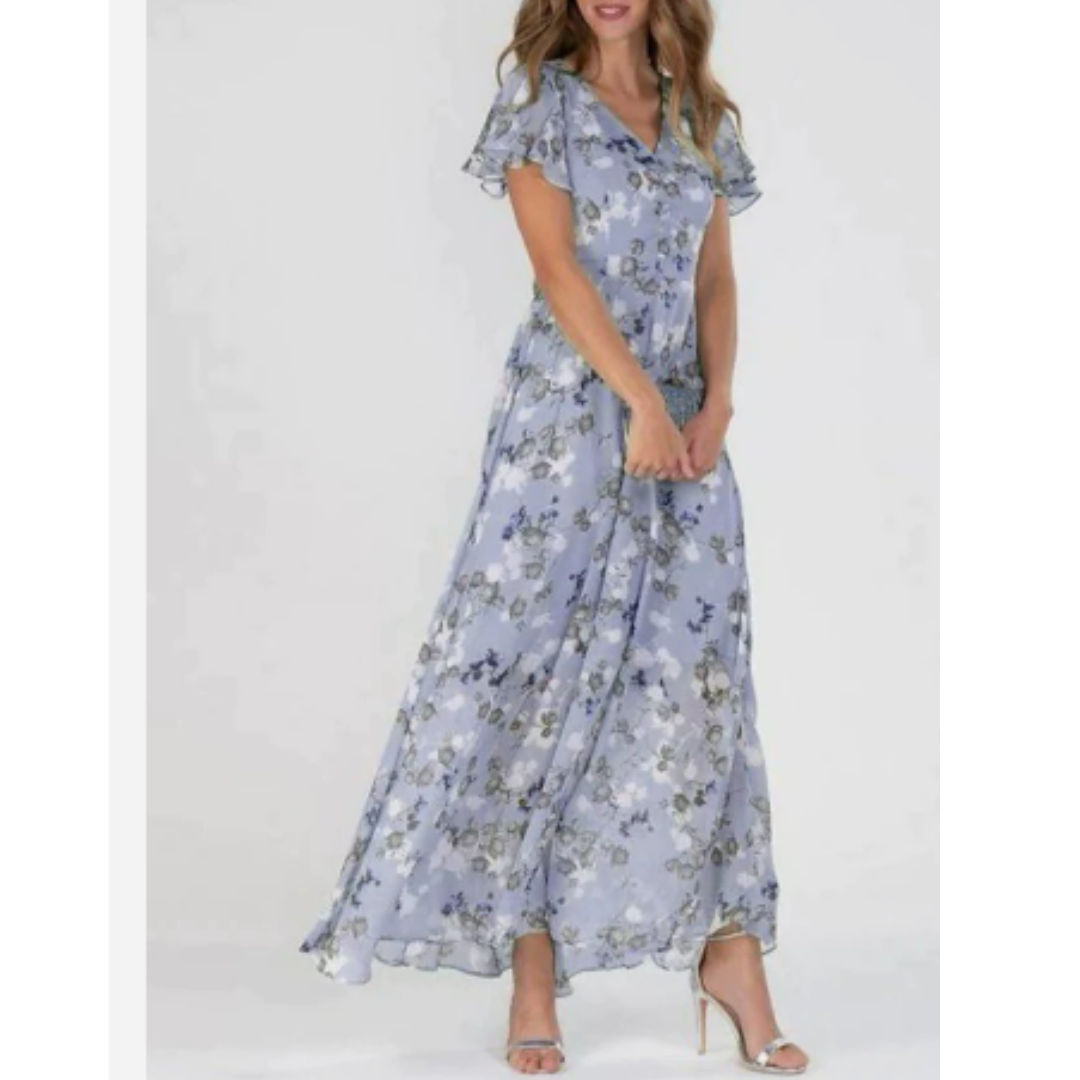 Leodessa - Maxikleid mit Blumen für weibliche Hochzeitsgäste
