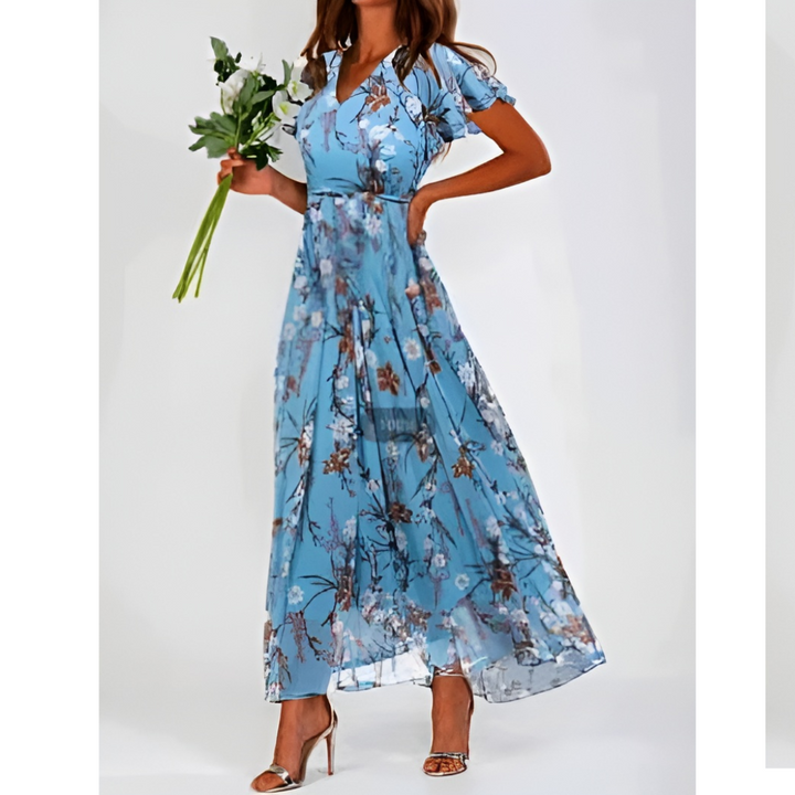 Leodessa - Maxikleid mit Blumen für weibliche Hochzeitsgäste