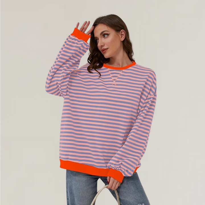 Margie - Oversize Strickpullover mit Streifen