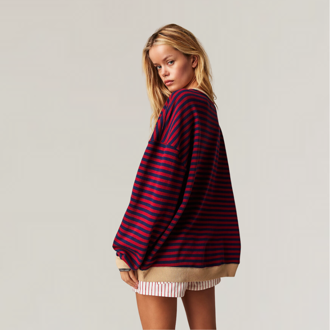 Margie - Oversize Strickpullover mit Streifen