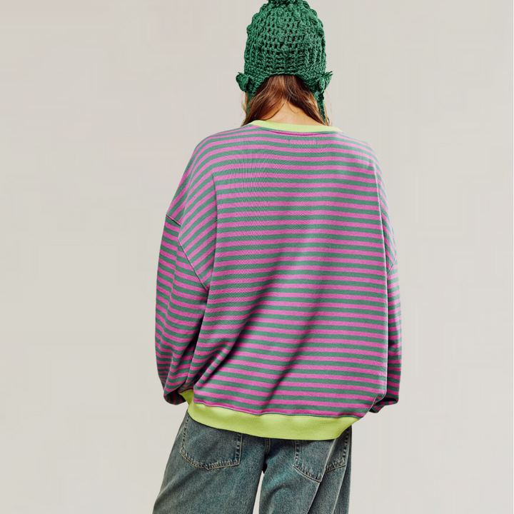 Margie - Oversize Strickpullover mit Streifen