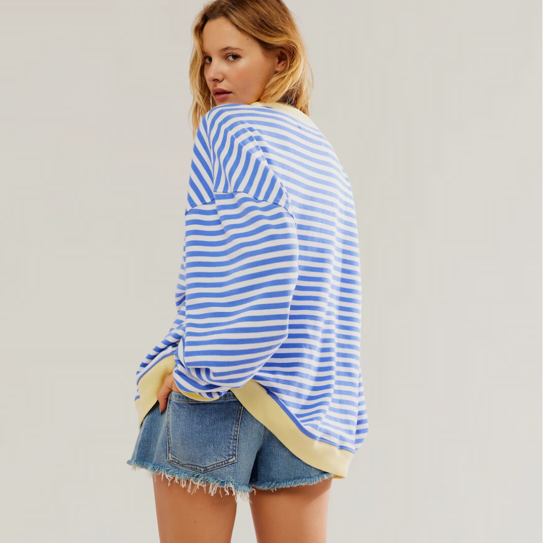 Margie - Oversize Strickpullover mit Streifen