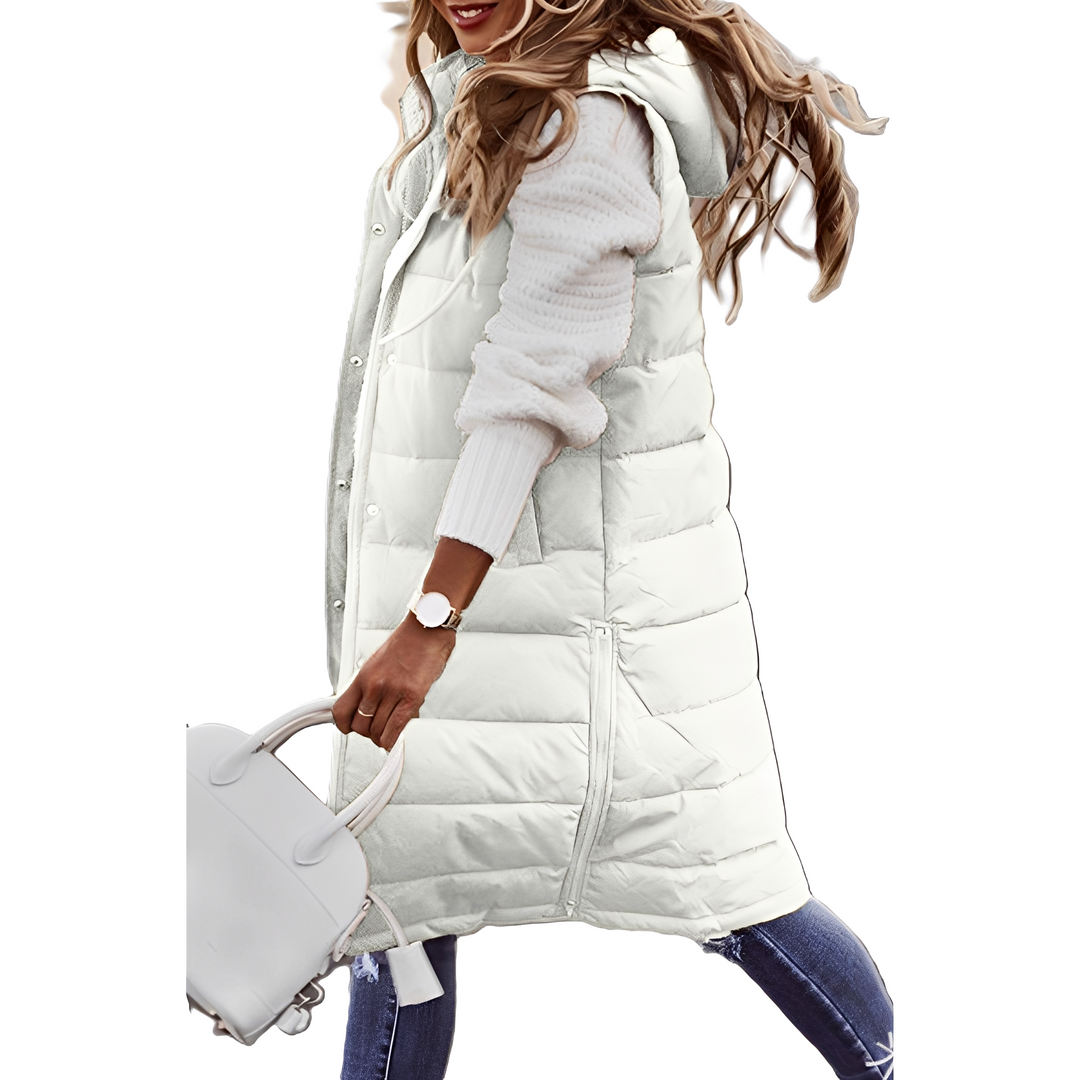 Brenna - Elegante lange Damen-Daunenjacke