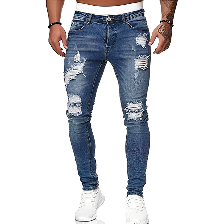 Claud - Herren-Slim-Fit-Jeans mit Rissen