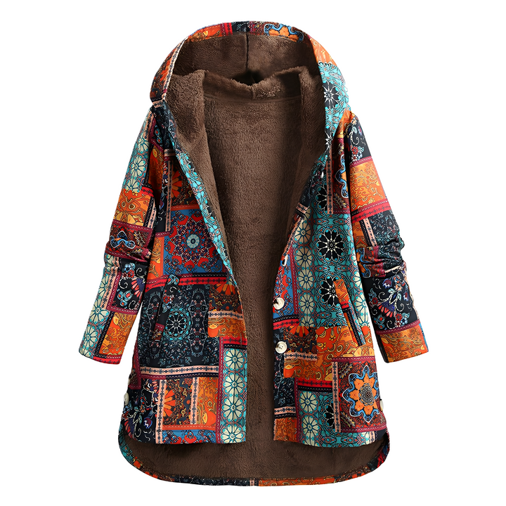Griselda - Damen-Hoodie mit ethnischem Blumendesign