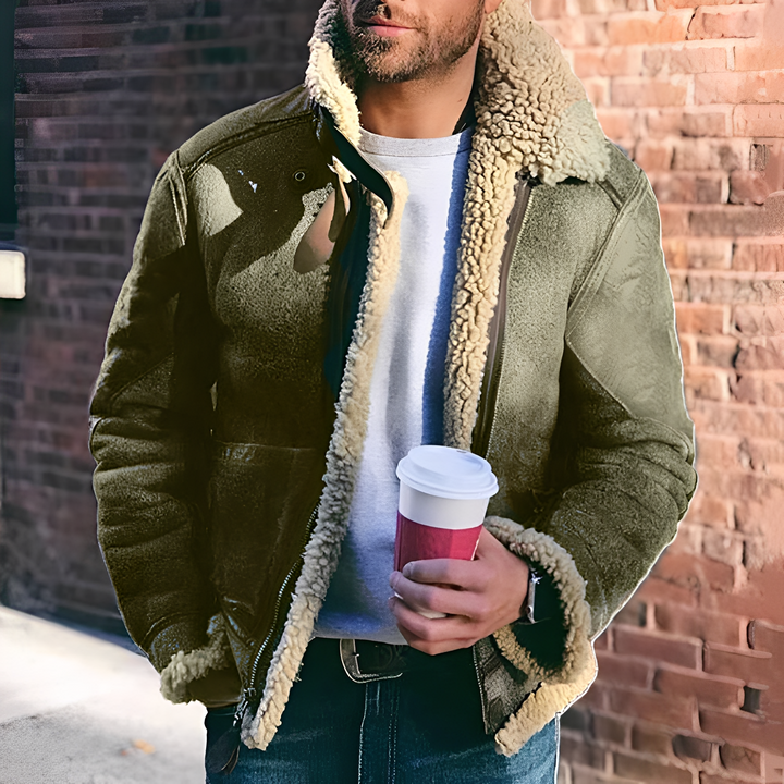 Brenden - Herrenjacke mit großem Kragen
