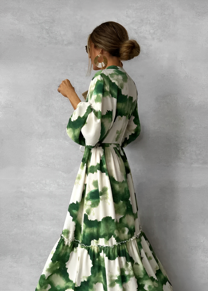 Julia - Langes Kleid mit Druck für Damen