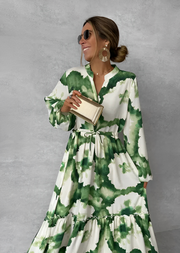 Julia - Langes Kleid mit Druck für Damen