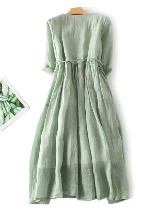 Odarike - Leichtes Kleid aus Naturfaser für Damen