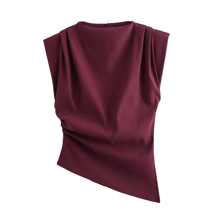Ashley - Top mit eleganten, plissierten Schultern