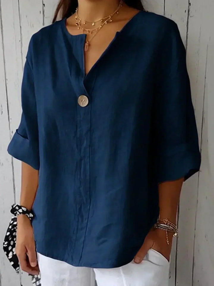 Siggy - Angenehme Bluse mit V-Ausschnitt
