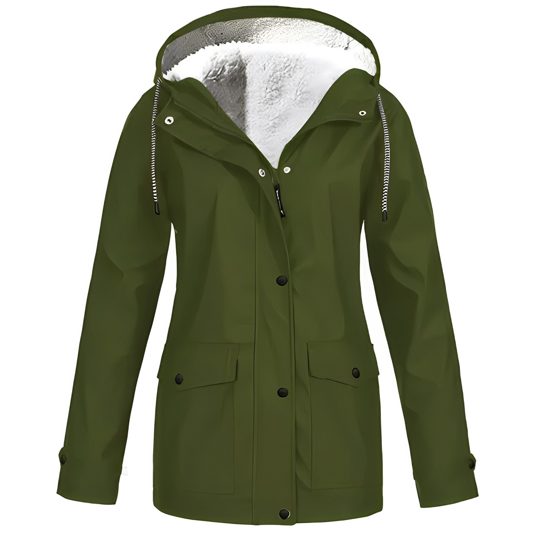 Sherlyn - Damen-Outdoormantel mit Kapuze und weichem Innenfutter