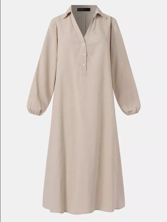 Meryl - Kleid aus Leinen und frischer Baumwolle