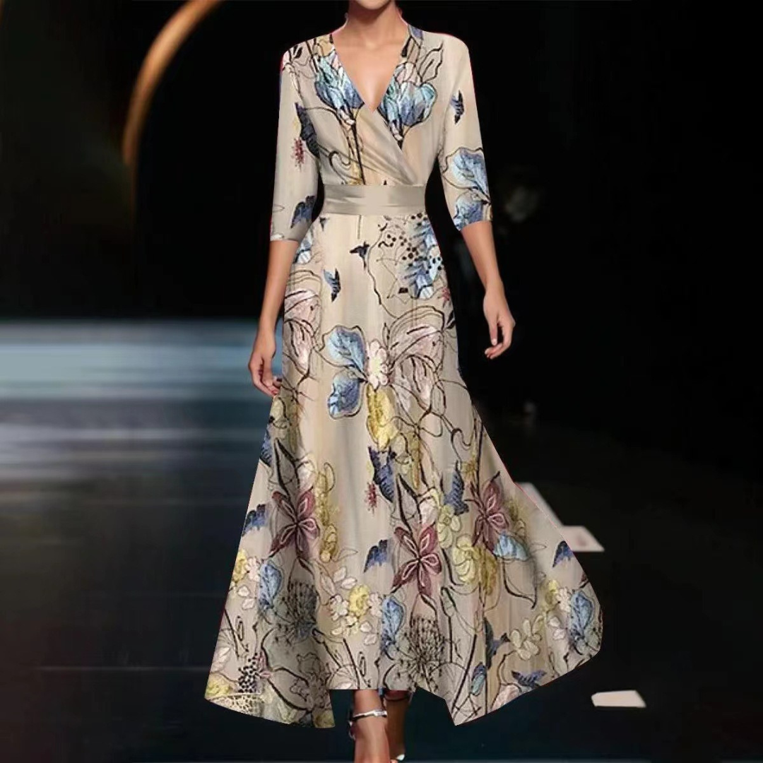 Leyla - Zeitloses florales Wickelkleid