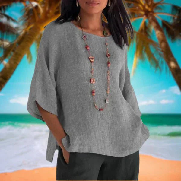 Zaya – Tropische Sommerbluse mit Lockere Passform