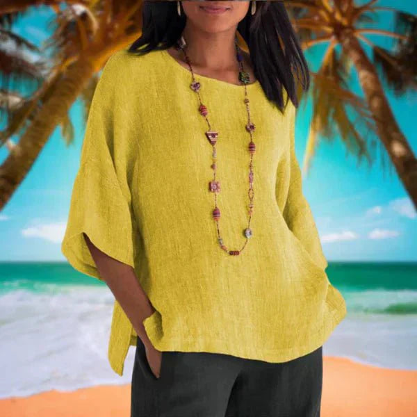 Zaya – Tropische Sommerbluse mit Lockere Passform