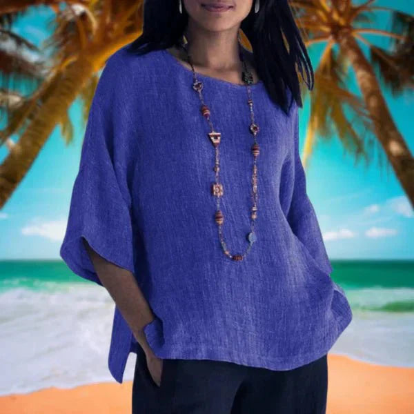 Zaya – Tropische Sommerbluse mit Lockere Passform