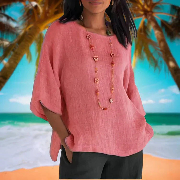 Zaya – Tropische Sommerbluse mit Lockere Passform