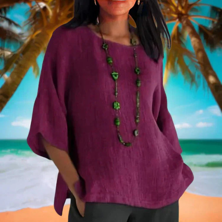 Zaya – Tropische Sommerbluse mit Lockere Passform