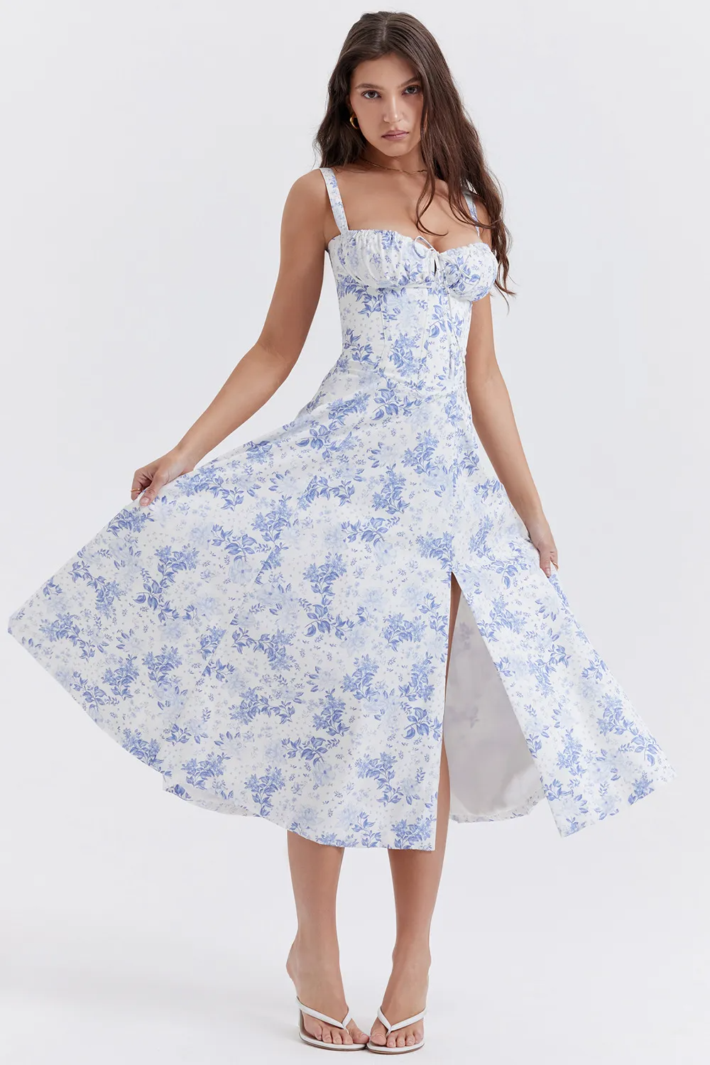 Chelsy – Bustier-Sommerkleid mit Blumenmuster