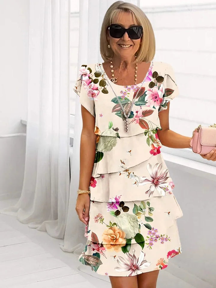 Cersei - Rüschen-Blumenkleid, Fließend & Feminin