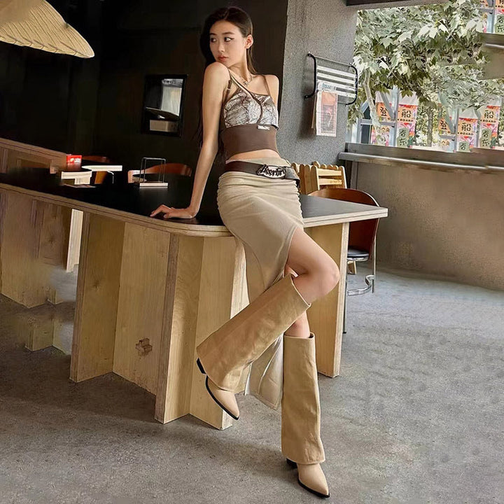 Velora - Elegante Stiefel mit breitem Absatz