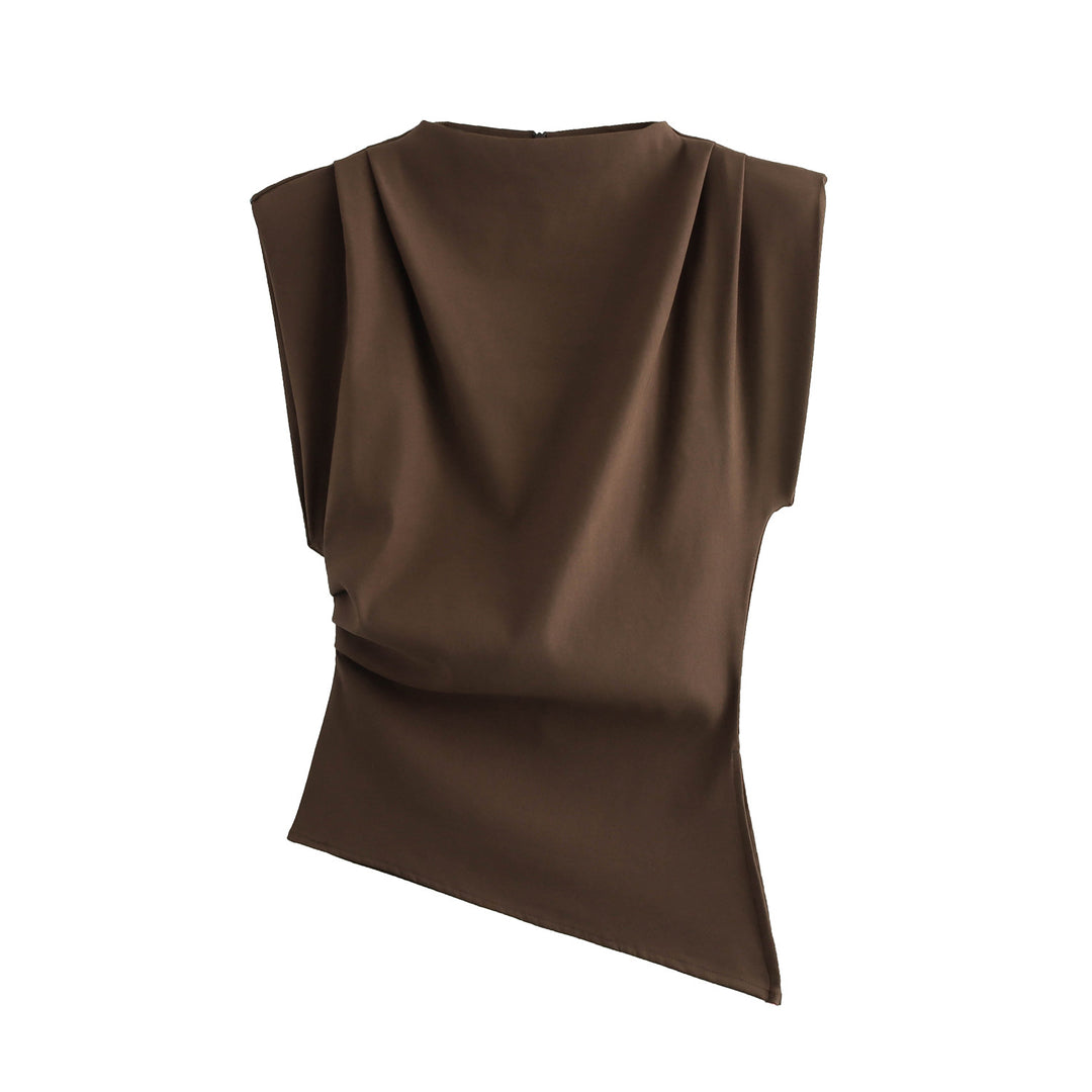 Ashley - Top mit eleganten, plissierten Schultern